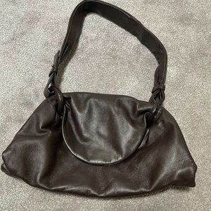 Zara leather flap shoulder bag-brown
